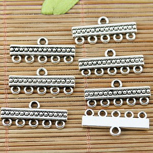 14pcs tibetan silver tone bar 1-5holes link connector EF1771 | eBay