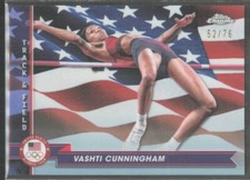 2024 Topps Chrome Olympic Hopefuls US Flag Refractor Vashti Cunningham /76 #146
