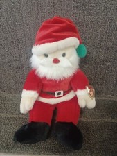 TY 2000 Holiday Santa the BEANIE BUDDY Christmas Decoration Plush with tags