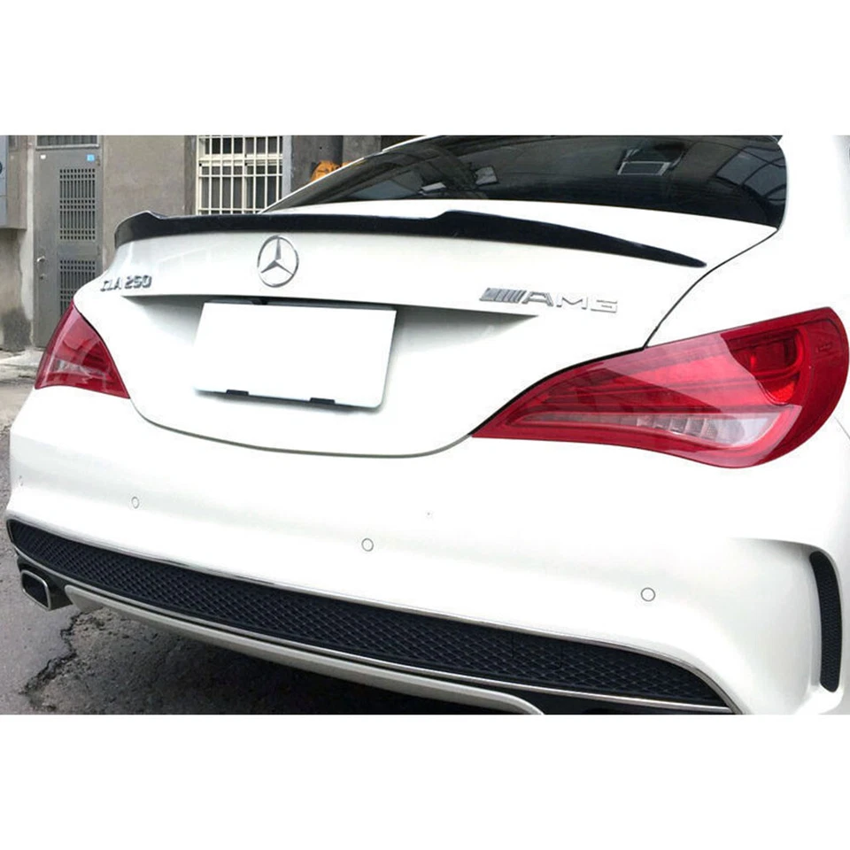 Unpainted ABS For Mercedes BENZ W117 C117 REAR V LOOK TRUNK SPOILER Sport CLA45 Foto 4 de 4