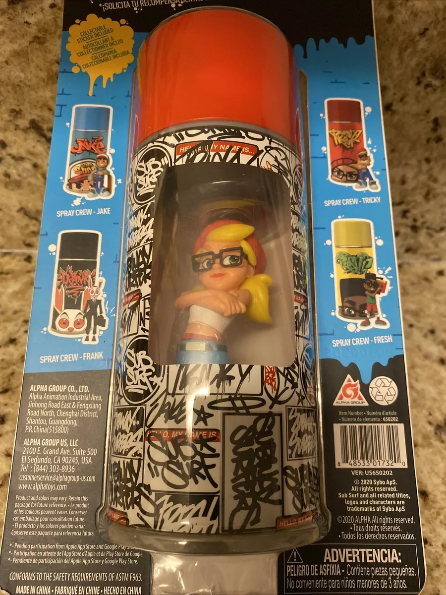 2020 Subway Surfers Game Sub Surf Spray Crew 4 Vinyl Figure Frank New  Sealed