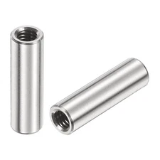 12Pcs Round Connector Nuts, M4x20x6mm Coupling Nut Sleeve Rod Bar Stud Nut