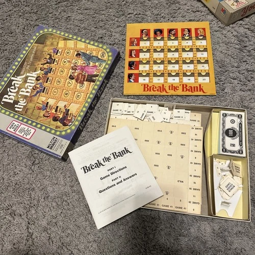 Vintage Break The Bank Board Game Milton Bradley 1977 Complete With Directions