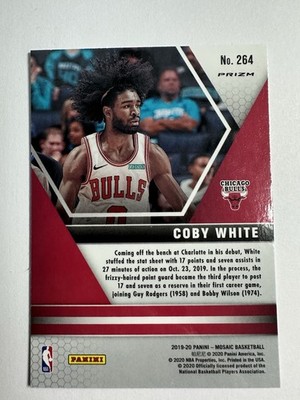 2019-20 Panini Mosaic #264 Coby White NBA Debut RC Rookie Card