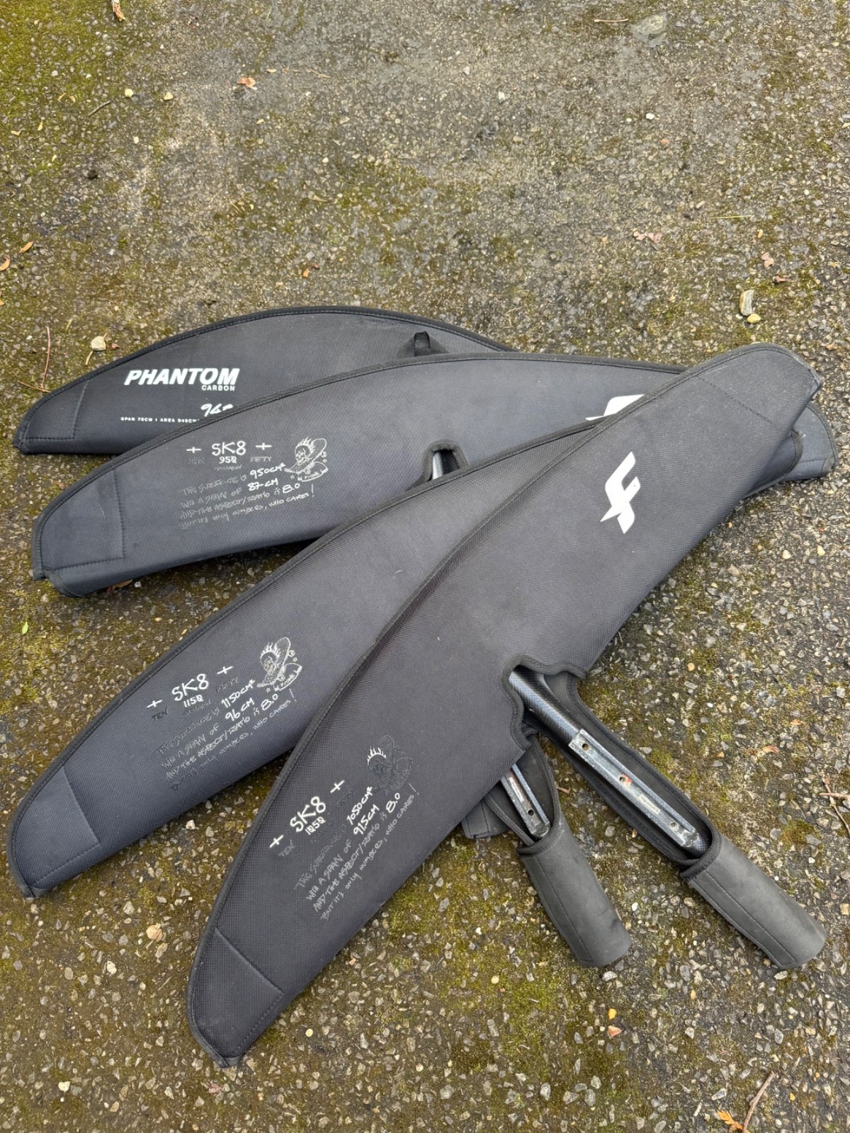 F-One Foils for sale; Sk8 950, Sk8 1050, Sk8 1150, phantom 940.