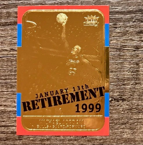 1999 Fleer Retirement 23 Kt Gold Card Michael Jordan Serial No. /9923