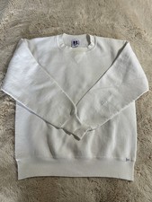 Vintage 90s Russell Athletic Sweater Men  s Size M Blank White Made In USA
