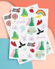 Wicked Musical Wizard of Oz Temporary Tattoos Witch  Glinda Elphaba Party 
