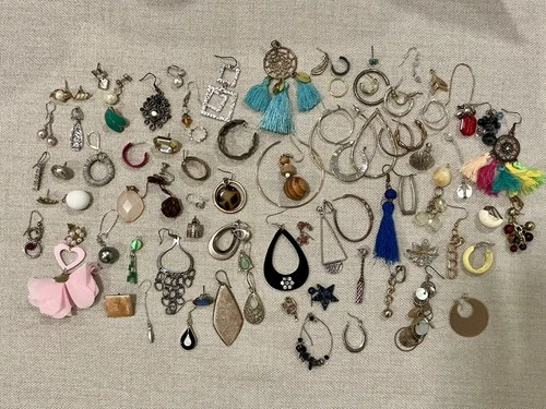 Single Unmatched Earring Vintage Lot Costume Jewelry Craft Making Repurpose #1