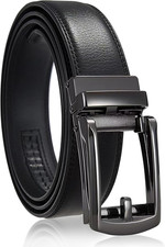 Men'S Leather Dress Belt - Ratchet Belt with Comfort Click, 1 1/4" Adjustable fo