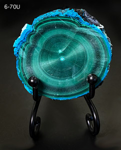 MALACHITE CHATOYANT DISC FROM RARE STALACTITE - 1.8" - US GEMOLOGIST SELLER