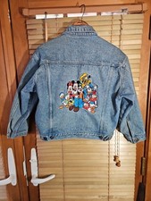 Vintage 90s The Disney Store Mickey And Crew Denim Trucker Jacket Kids Youth L