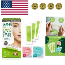 Facial Wax Strips - Hypoallergenic All Skin Types - Facial Hair Removal For W...