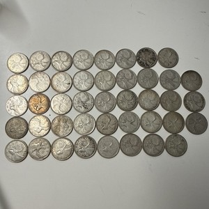 Lot Of 43Canadian Silver 25 Cents Coins   TT