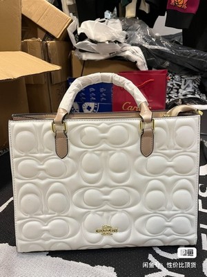 Buy Coach Maggie Tote Bag In Blocked Signature Leather CY672
