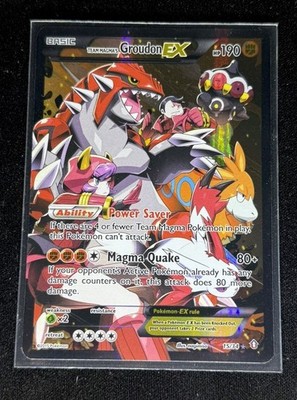 Team Magmas Groudon EX 15/34 Double Crisis  Full Art Ultra Rare Pokemon Card