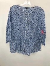 Pre-Owned Talbots Blue Size Medium Button Down
