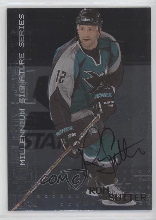 1999-00 ITG Be A Player Millennium Signature Series Ron Sutter #208 Auto 0h1