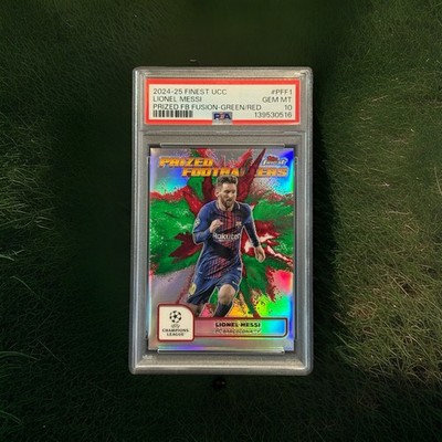 2024-25 Topps Finest UCC Barcelona Lionel Messi Green Red Fusion