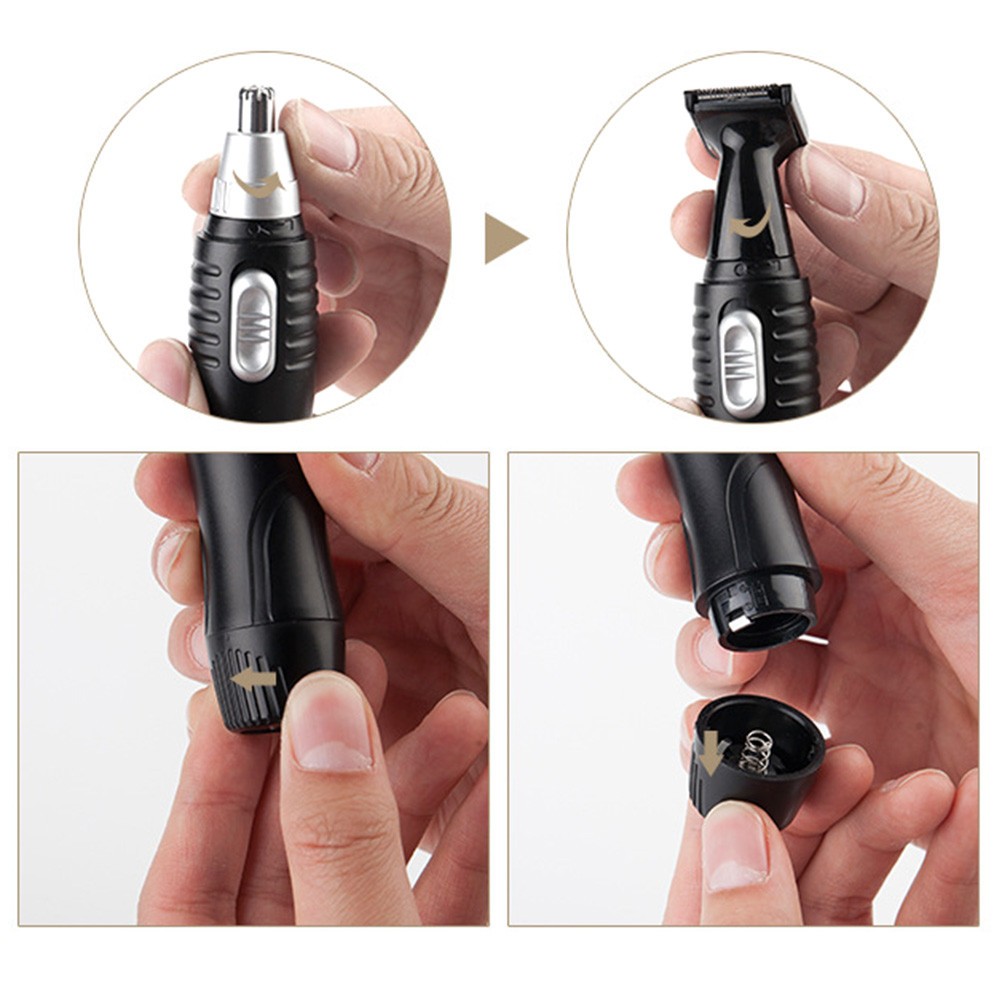2 in Shaving Kit Facial Hair Removal Device Nose and Beard Trimmer