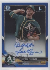 2018 Bowman Chrome Prospect Blue Refractor /150 Heath Fillmyer #CPA-HF Auto 12i0