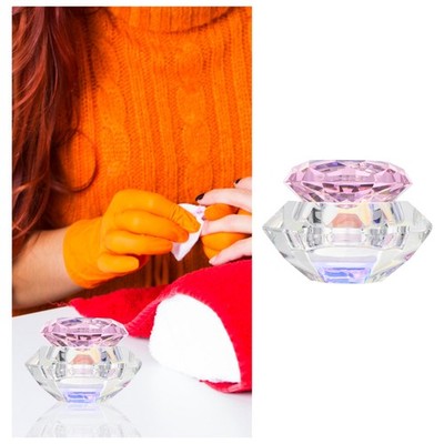  1 stückglasnagel art atage cup mit kristalldeckel maniküre zubehör für nagel