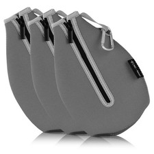 SodaSafe Schutzhülle kompatibel SodaStream Crystal Glaskaraffe Grau (3er Pack)