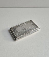 wundersch&ouml;ne kleine alte 13 Lot Silber Deckeldose Snuff 19. Jh. fein ziseliert