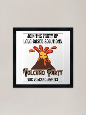 Vulkan Party - Licht gerahmtes Kunstdruck Pr gerahmtes Wandbild Poster Leinwanddruck Bild