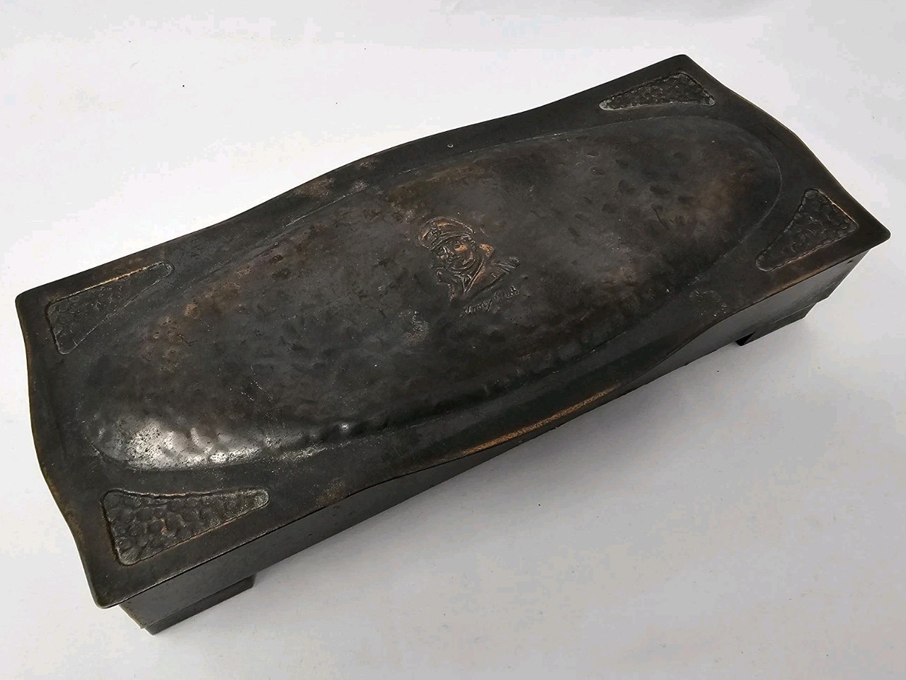 Army Club Shop Prop Display Cigarette Tobacco Metal Box Tin WW1 ? Era Antique 