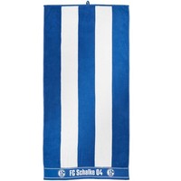 Fc Schalke 04 Badetuch Blockstreifen 90X180 Blau/Weiss Duschtuch S04 Fanartikel