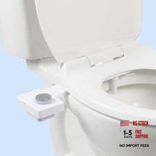 Fresh Cool Water Bidet: Ultra Slim Toilet Seat Silver Knob Single Nozzle