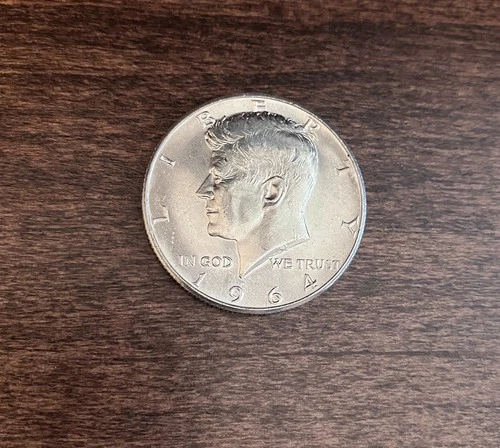 1964 U.S. Kennedy Half Dollar Coin 90% Silver Uncirculated from OBW