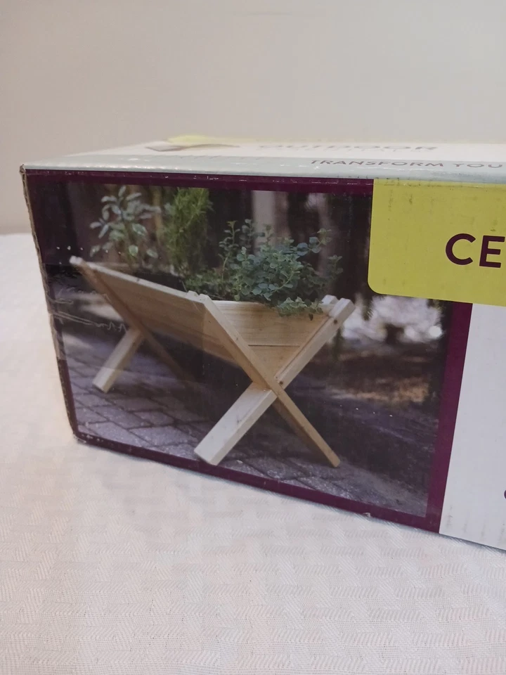 Outdoor Essentials Cedar Wedge Garden Planter Growing Herbs Plants Flowers NIB - Image 2 of 4