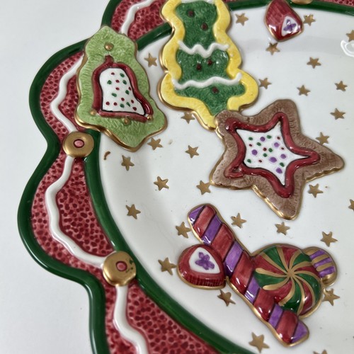 Christmas Fritz And Floyd Gingerbread Serving Cookie Platter For Santa 9 1/2/8” - Picture 5 of 11