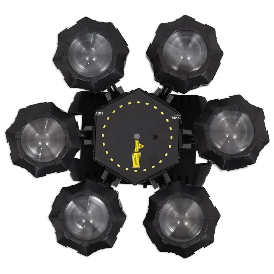 (2) Chauvet DJ Helicopter Q6 DMX Rotating Dance Floor Effect Lights + DJ Facade - Image 4 of 4