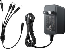 ZOSI 12V/2A AC to DC Power Supply Adapter 100V-240V with 4-Way Splitter Cable