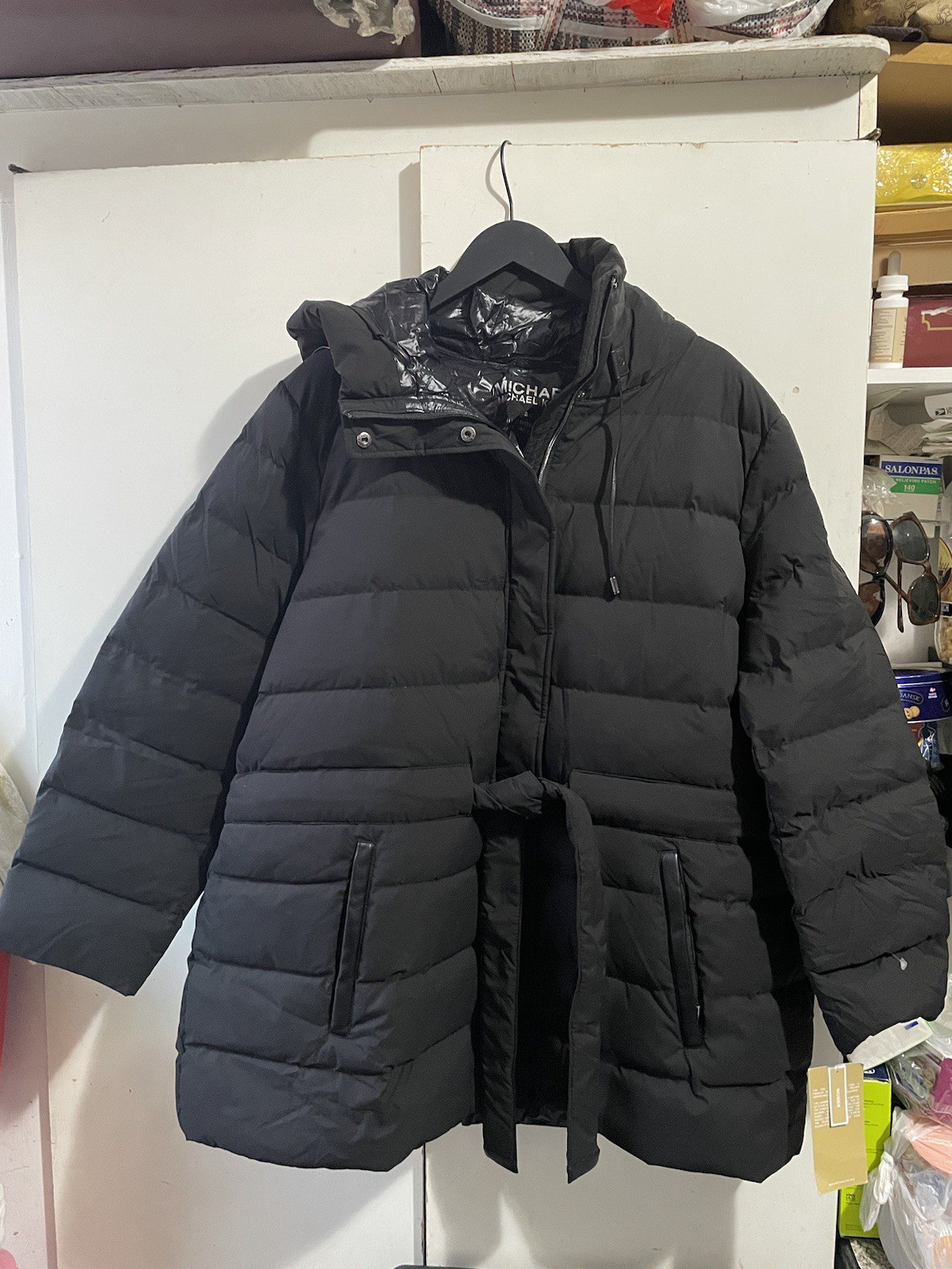 Michael Kors Women's Plus Size Belted Packable Puffer Coat