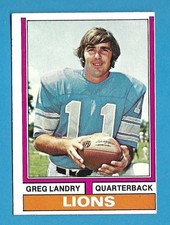 1974 Topps #275 GREG LANDRY Detroit Lions Baltimore Colts EX Miscut Take a Look
