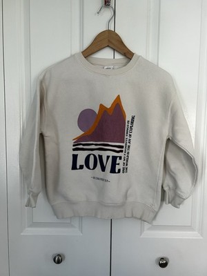 Zara girls 9-10 years white graphic sweatshirt Love Arizona Road Trip