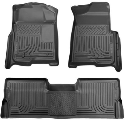 Husky Liner WeatherBeater Black Floor Liners Set for 09-2014 Ford F150 SuperCrew