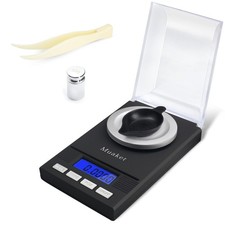 Feinwaage 50g / 0.001g Milligrammwaage mit Kalibriergewicht & Pinzette