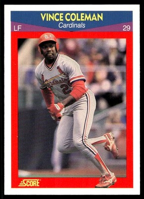 Vince Coleman 1990 Score 100 Superstars #73 Cardinals MLB READ FREE SHIPPING