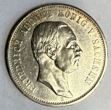 Sachsen, Friedrich August, 3 Mark, 1910,Silber
