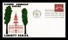 DR JIM STAMPS US COVER INDEPENDENCE HALL FIRST DAY ISSUE TEXTURE CRAFT CACHET