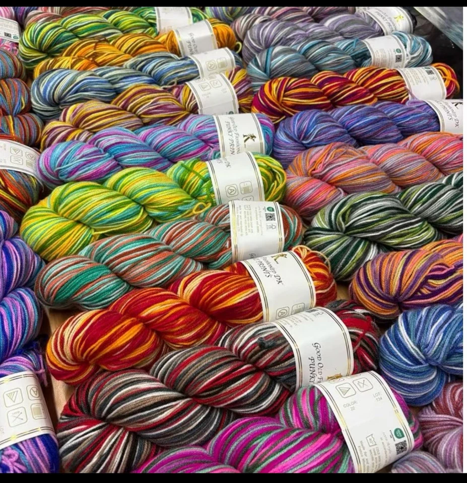 Knitco Good Old Fashioned DK Funky Print Hanks 100% Acrylic -1x100g/280m