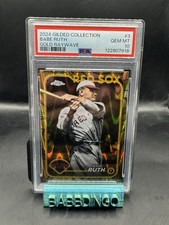 2024 Topps Gilded Collection - Babe Ruth #3 Gold RayWave Refractor /25 PSA10