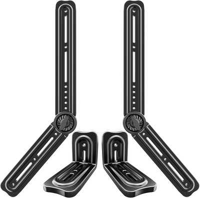 Soundbar Mount Bracket, Sound Bar Mounts Under TV or Above TVs Fits Black 