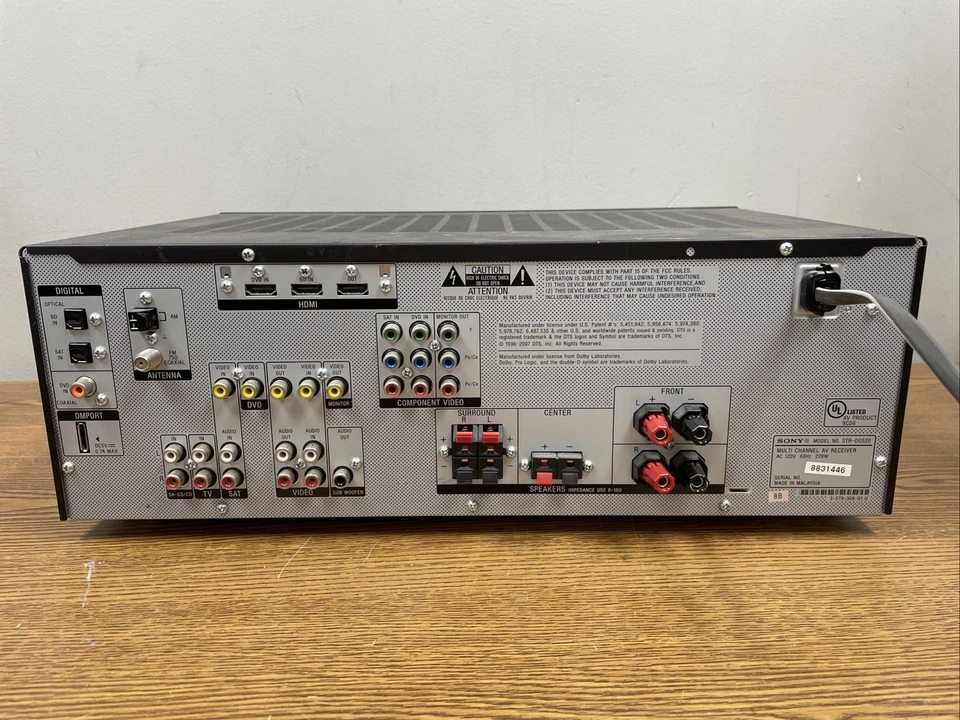 SONY STR-DG520 MULTI-CHANNEL AV RECEIVER 220W, Power Tested - Image 3 of 3