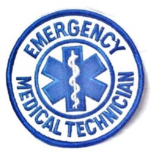 EMT Reflective Emergency Medical Star of Life Patch Embroidered Sew On New